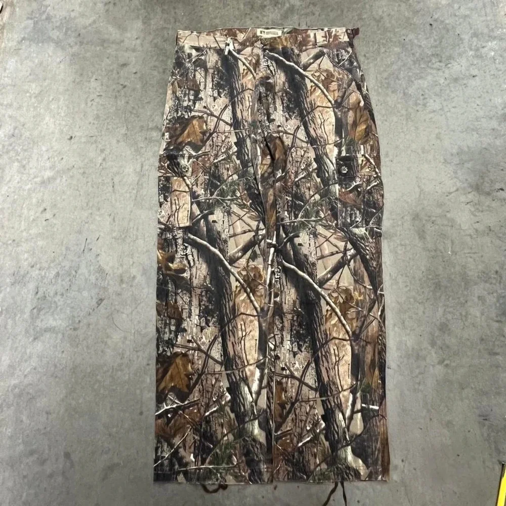 Vintage‎ Y2K baggy real tree camo cargo wide leg baggy pants